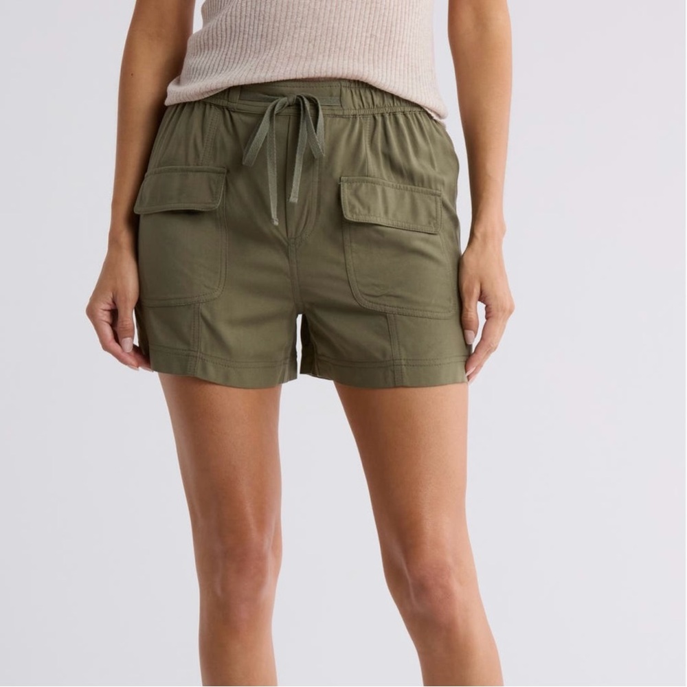 Melrose & Market Drawstring cargo shorts, olive, size XXL
